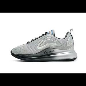 New nike air max 720 gs metallic silver a93196-012-size4y
